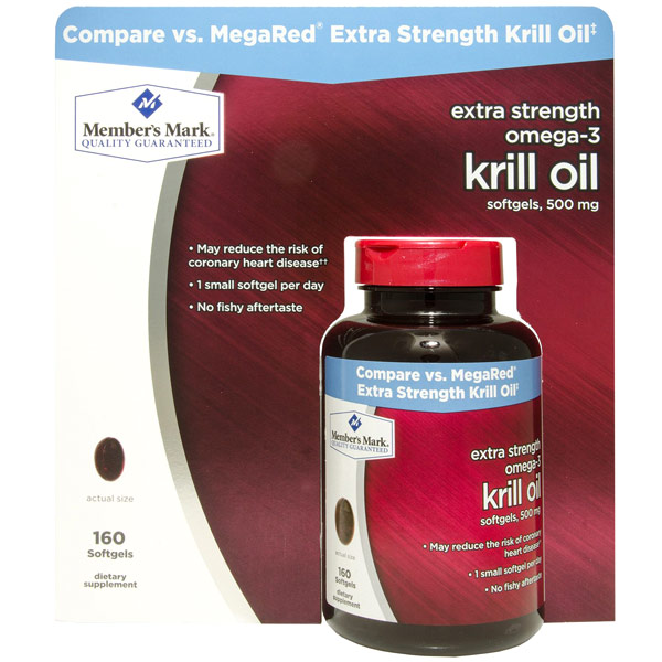 Further Energy Omega-3 Krill Oil 500 mg, 160 Softgels, Member's Mark