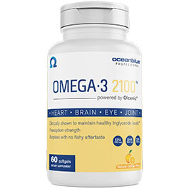 Skilled Omega-3 2100, Fish Oil Complement, 60 Softgels, Ocean Blue