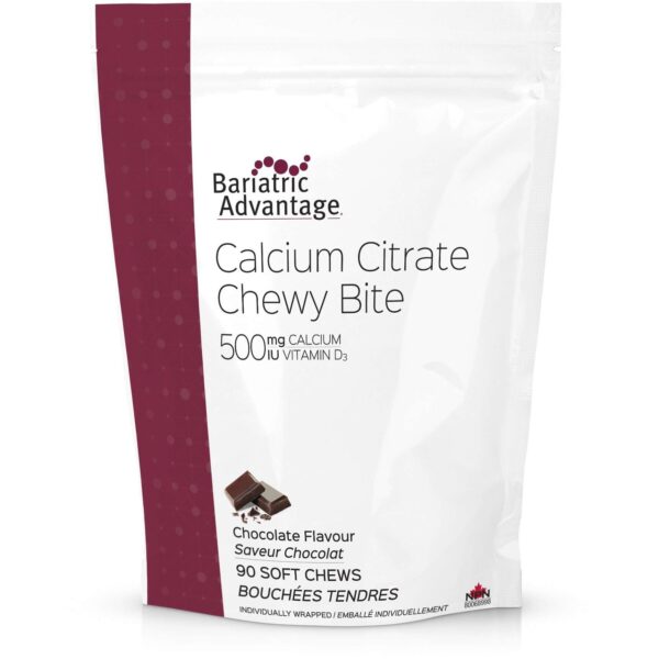 Bariatric Benefit - Calcium Citrate Chewy Bites - Chocolate - 500mg - 90 Rely