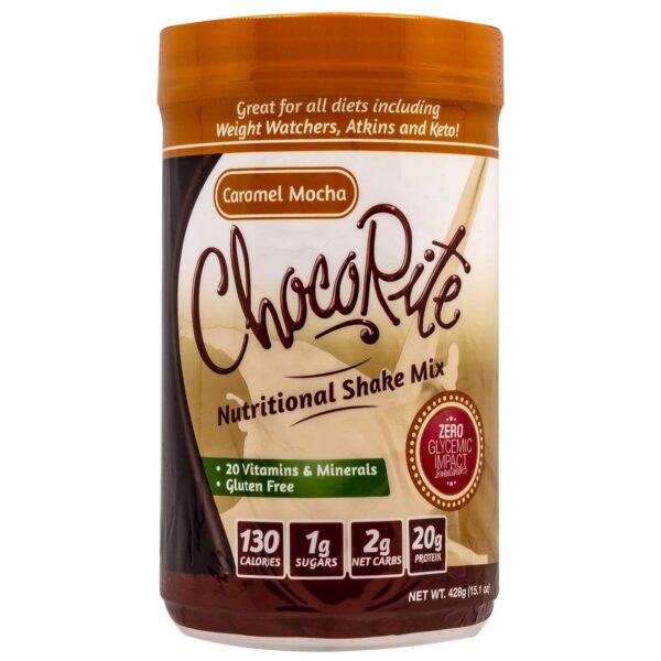 ChocoRite - Protein Shake Mix - Caramel Mocha - 12 Servings