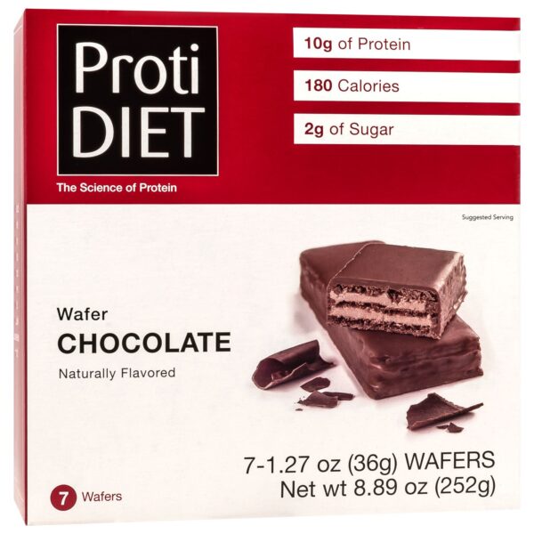 ProtiDiet Protein Wafer Bars - Chocolate, 7 Bars/Field