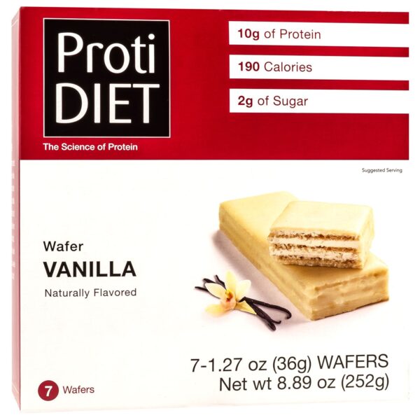 ProtiDiet Protein Wafer Bars - Vanilla, 7 Bars/Field