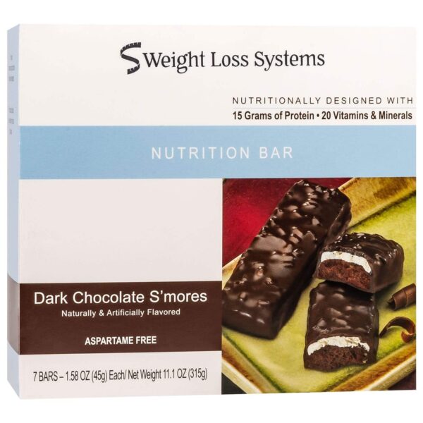 Weight Loss Systems Protein Bars - Dark Chocolate S'Mores, 7 Bars/Box