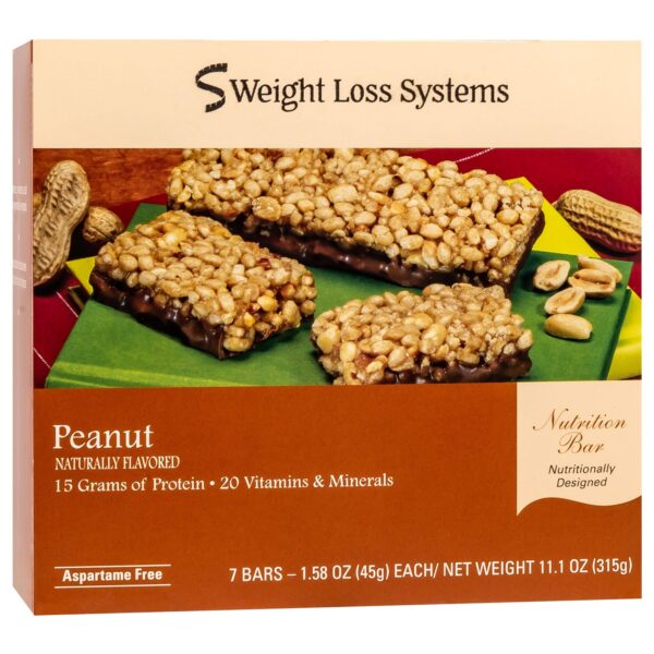 Weight Loss Systems Protein Bars - Peanut, 7 Bars/Box