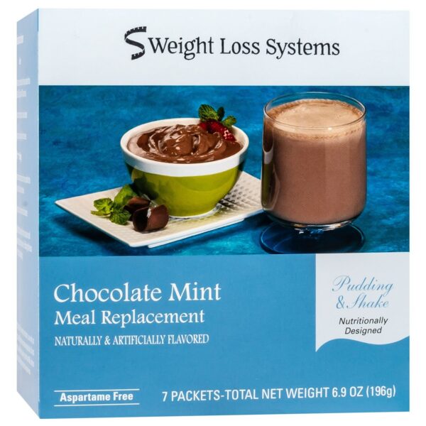 Weight Loss Systems Pudding & Shake - Chocolate Mint - Aspartame Free - 7/Box