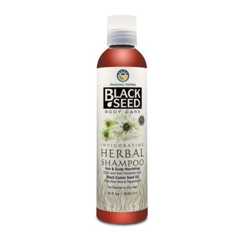 Black Seed Invigorating Herbal Shampoo 8 oz by Amazing Herbs