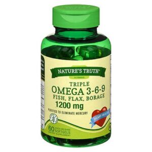 Natures Truth Triple Omega 369 Fish Flax & Borage Quick Release Softgels 60 Caps by Natures Truth